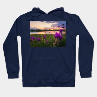 purple wildflowers Hoodie